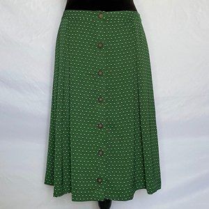 Who What Wear Button Down Polka Dot Skirt
